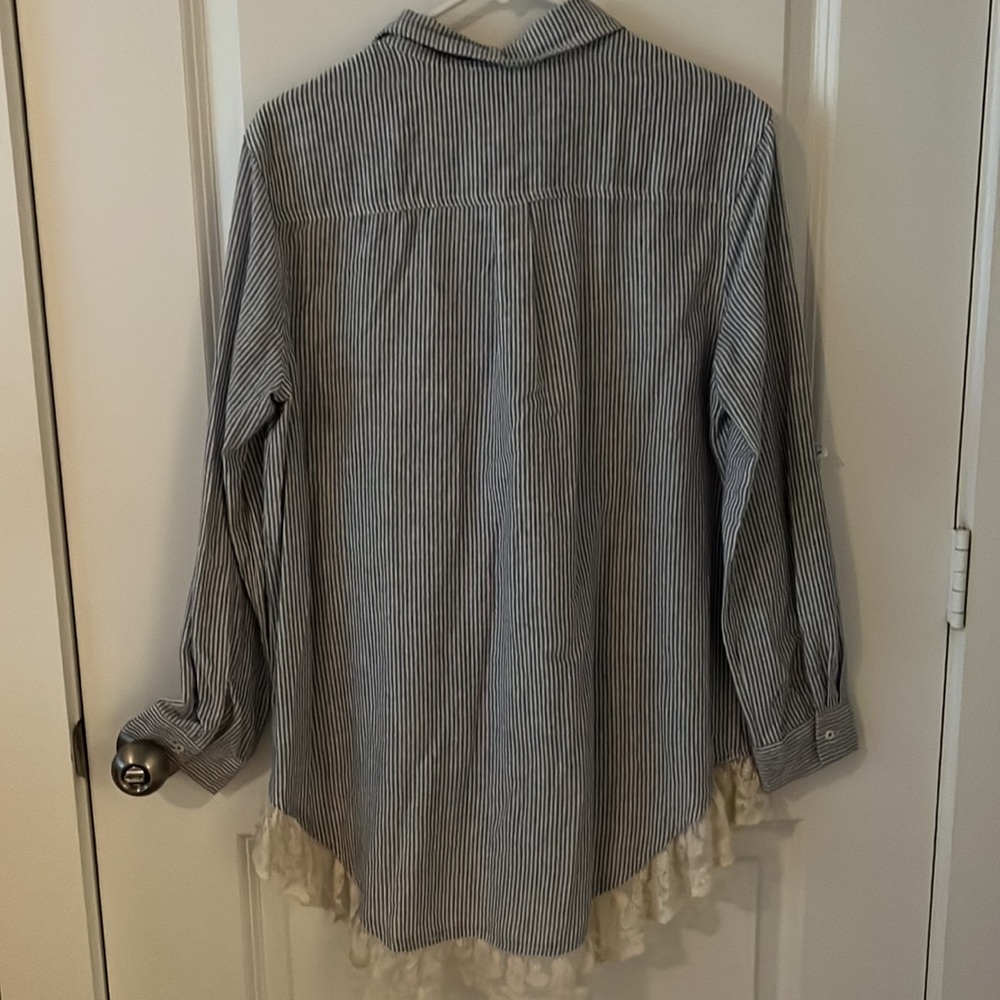 Striped tunic button down - Picture 3 of 4